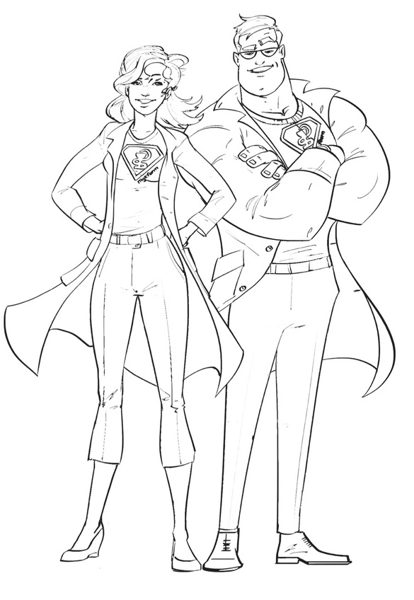 Coloring book super pharmacist and pharmacist